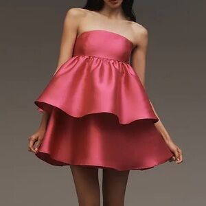 $198 NWOT Hutch Strapless Tiered Mini Dress Sz Medium